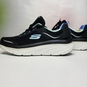 Skechers Women's Relaxed Fit: D'Lux Walker Infinite Motion Size 10 BLK,Blue NWT